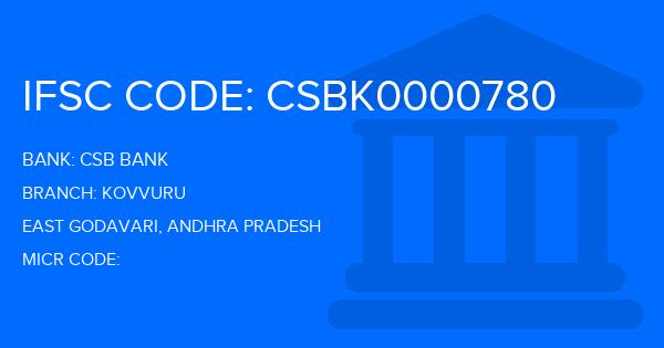 Csb Bank Kovvuru Branch IFSC Code