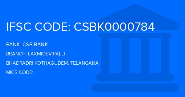Csb Bank Laxmidevipalli Branch IFSC Code