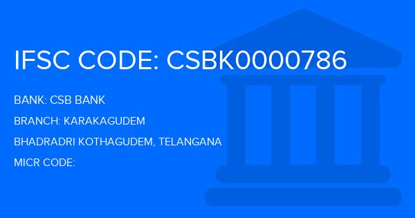 Csb Bank Karakagudem Branch IFSC Code