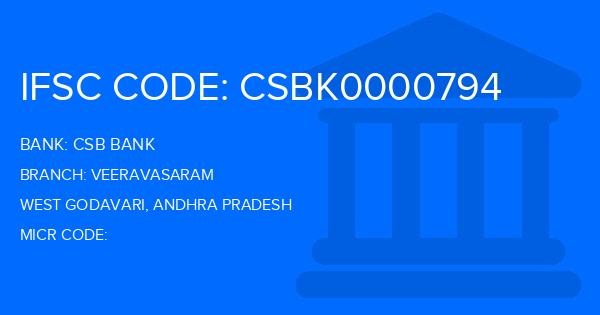 Csb Bank Veeravasaram Branch IFSC Code