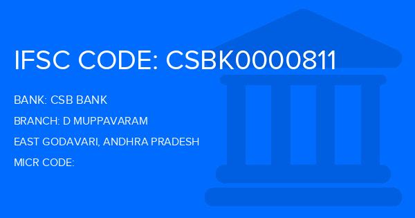Csb Bank D Muppavaram Branch IFSC Code