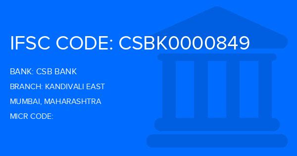 Csb Bank Kandivali East Branch IFSC Code