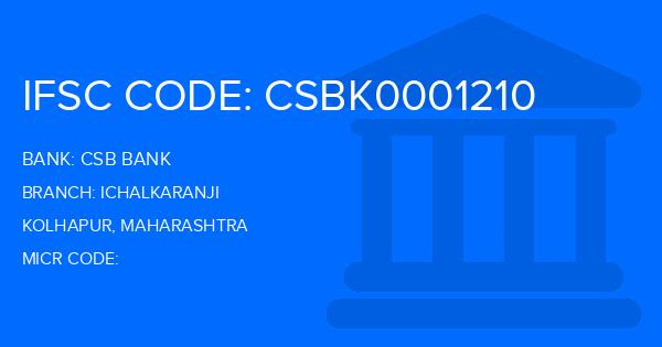Csb Bank Ichalkaranji Branch IFSC Code