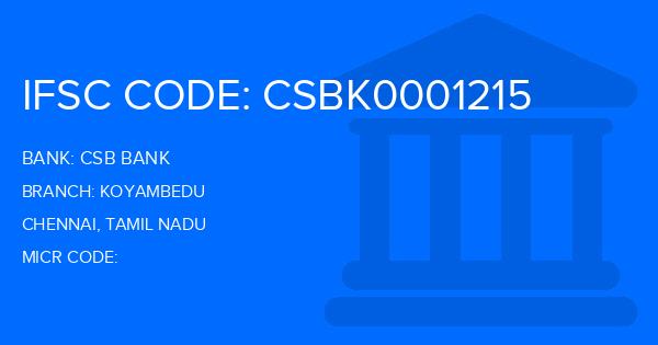 Csb Bank Koyambedu Branch IFSC Code