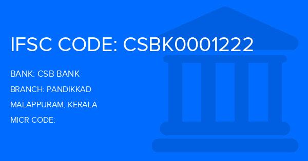 Csb Bank Pandikkad Branch IFSC Code