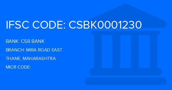 Csb Bank Mira Road East Branch IFSC Code