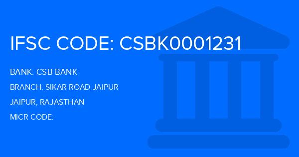 Csb Bank Sikar Road Jaipur Branch IFSC Code