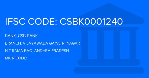 Csb Bank Vijayawada Gayatri Nagar Branch IFSC Code