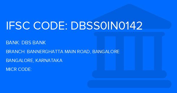 Dbs Bank Bannerghatta Main Road, Bangalore Branch IFSC Code