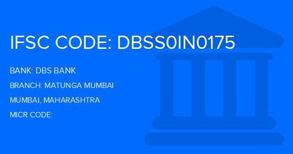 Dbs Bank Matunga Mumbai Branch IFSC Code
