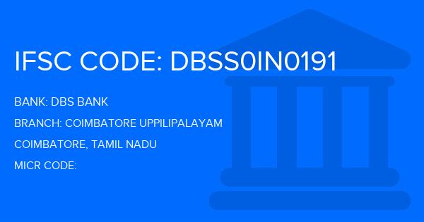 Dbs Bank Coimbatore Uppilipalayam Branch IFSC Code