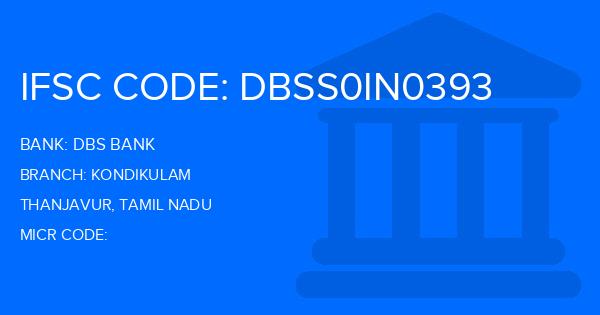 Dbs Bank Kondikulam Branch IFSC Code