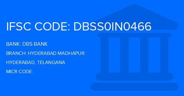 Dbs Bank Hyderabad Madhapur Branch IFSC Code