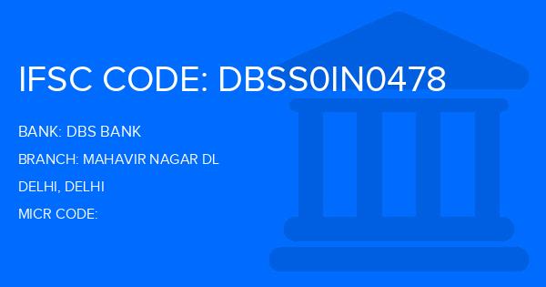 Dbs Bank Mahavir Nagar Dl Branch IFSC Code