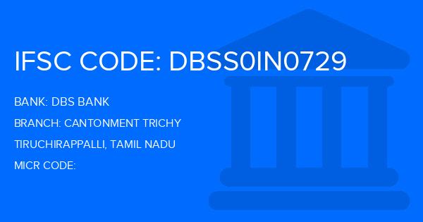 Dbs Bank Cantonment Trichy Branch IFSC Code