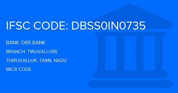 Dbs Bank Tiruvallore Branch IFSC Code