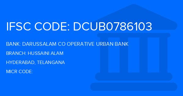 Darussalam Co Operative Urban Bank Hussaini Alam Branch IFSC Code