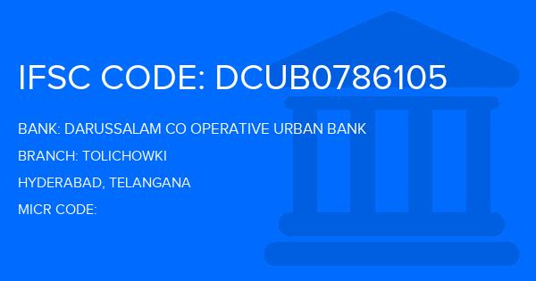 Darussalam Co Operative Urban Bank Tolichowki Branch IFSC Code