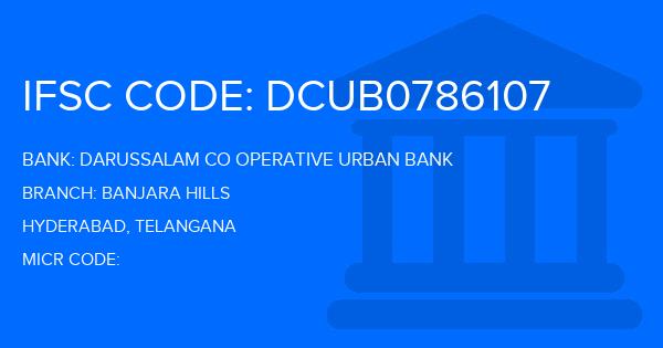 Darussalam Co Operative Urban Bank Banjara Hills Branch IFSC Code