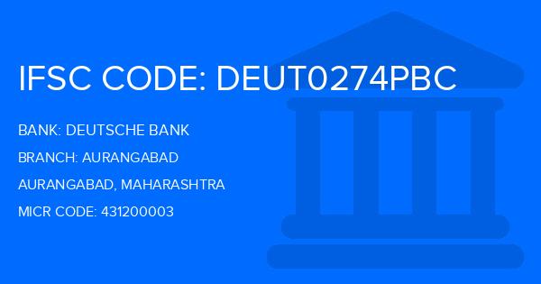 Deutsche Bank Aurangabad Branch IFSC Code