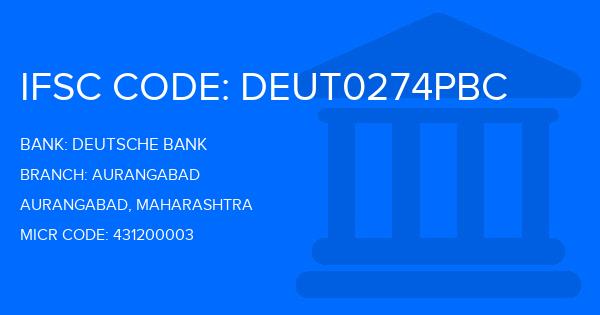 Deutsche Bank Aurangabad Branch IFSC Code