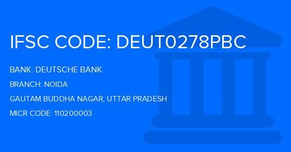 Deutsche Bank Noida Branch IFSC Code