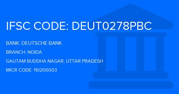 Deutsche Bank Noida Branch IFSC Code