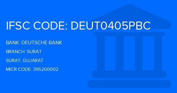 Deutsche Bank Surat Branch IFSC Code