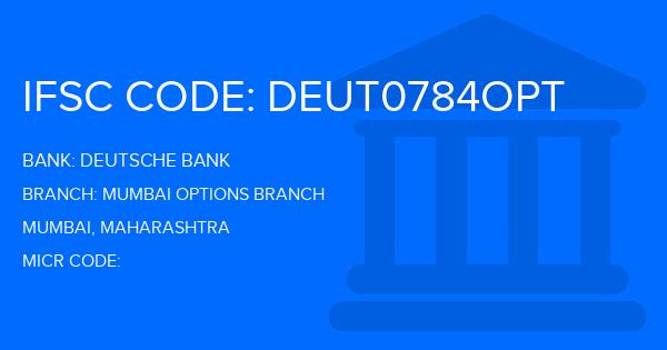 Deutsche Bank Mumbai Options Branch