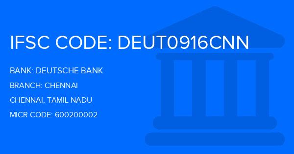 Deutsche Bank Chennai Branch IFSC Code