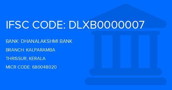 Dhanalakshmi Bank (DLB) Kalparamba Branch IFSC Code