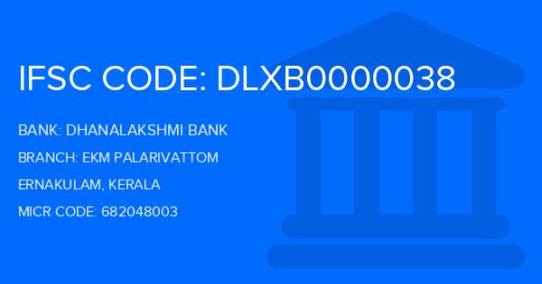 Dhanalakshmi Bank (DLB) Ekm Palarivattom Branch IFSC Code