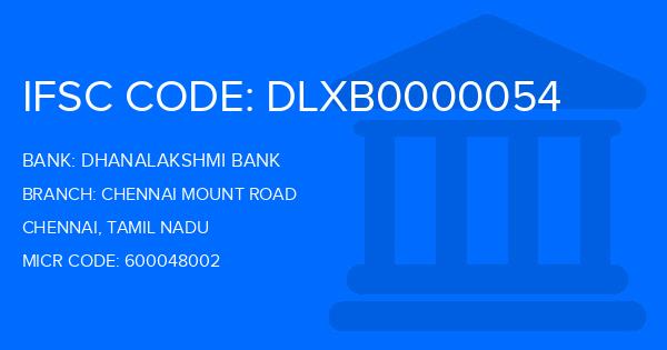 Dhanalakshmi Bank (DLB) Chennai Mount Road Branch IFSC Code