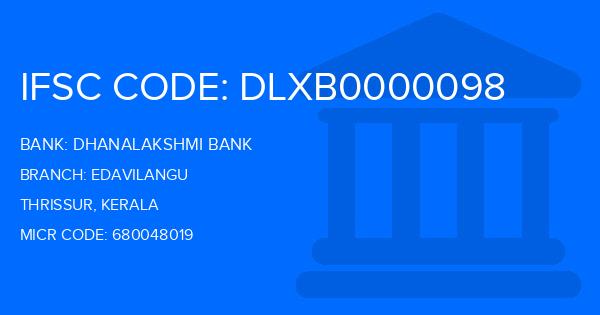 Dhanalakshmi Bank (DLB) Edavilangu Branch IFSC Code