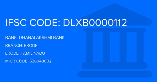 Dhanalakshmi Bank (DLB) Erode Branch IFSC Code