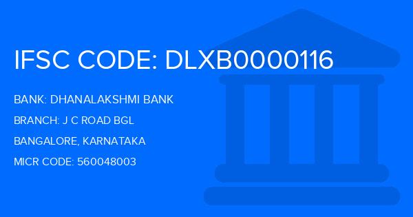 Dhanalakshmi Bank (DLB) J C Road Bgl Branch IFSC Code