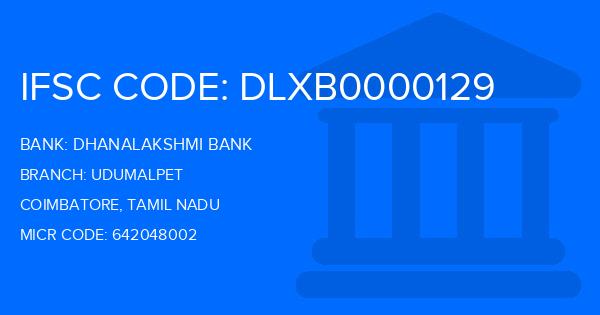 Dhanalakshmi Bank (DLB) Udumalpet Branch IFSC Code