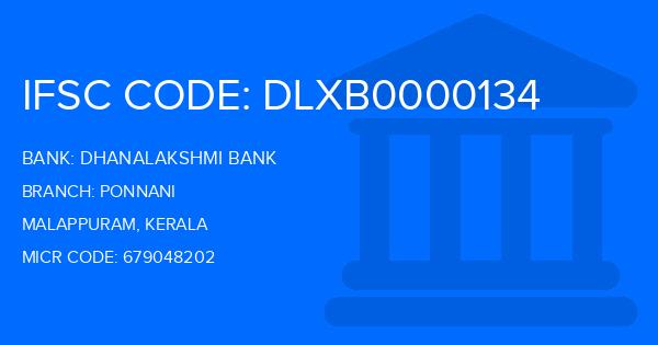 Dhanalakshmi Bank (DLB) Ponnani Branch IFSC Code