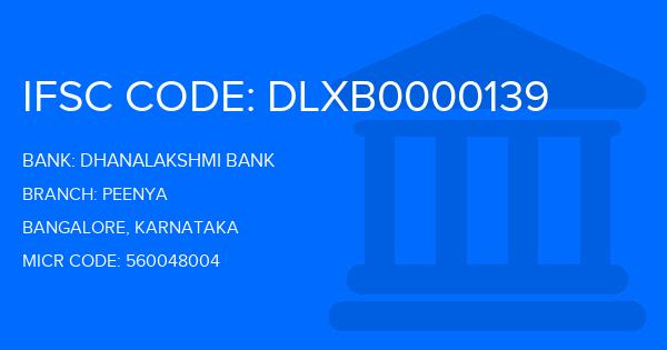 Dhanalakshmi Bank (DLB) Peenya Branch IFSC Code