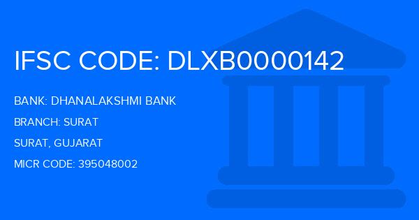 Dhanalakshmi Bank (DLB) Surat Branch IFSC Code
