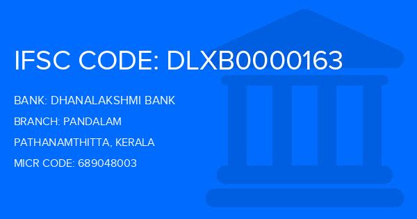Dhanalakshmi Bank (DLB) Pandalam Branch IFSC Code