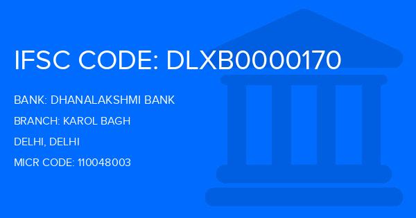 Dhanalakshmi Bank (DLB) Karol Bagh Branch IFSC Code