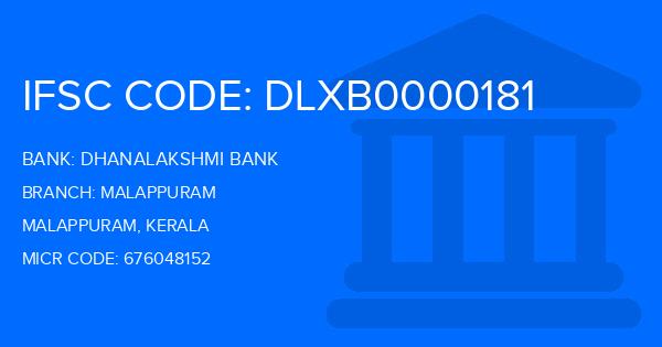 Dhanalakshmi Bank (DLB) Malappuram Branch IFSC Code
