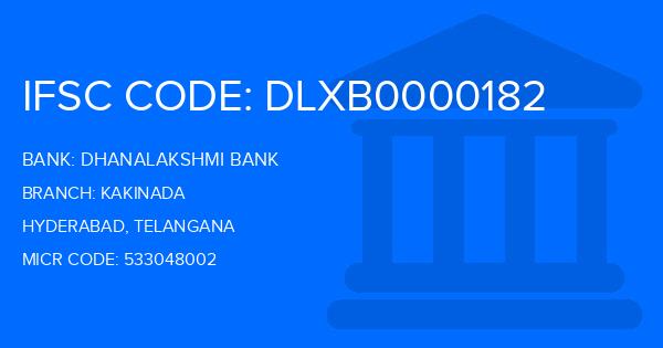 Dhanalakshmi Bank (DLB) Kakinada Branch IFSC Code