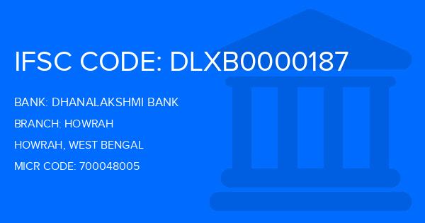 Dhanalakshmi Bank (DLB) Howrah Branch IFSC Code