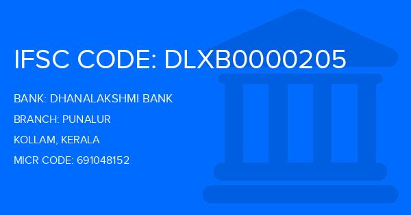 Dhanalakshmi Bank (DLB) Punalur Branch IFSC Code