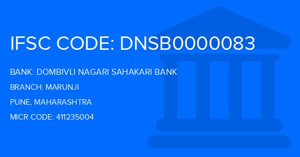 Dombivli Nagari Sahakari Bank Marunji Branch IFSC Code