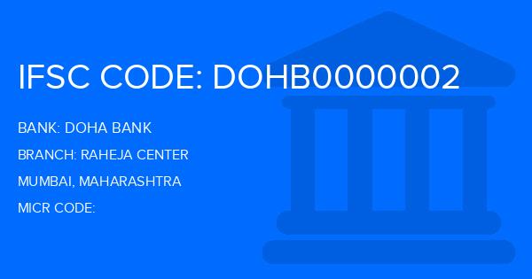Doha Bank Raheja Center Branch IFSC Code