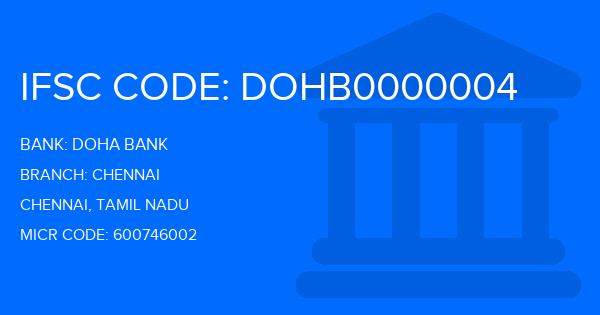 Doha Bank Chennai Branch IFSC Code