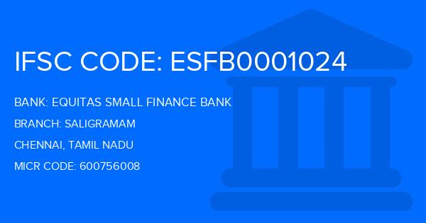 Equitas Small Finance Bank Saligramam Branch IFSC Code